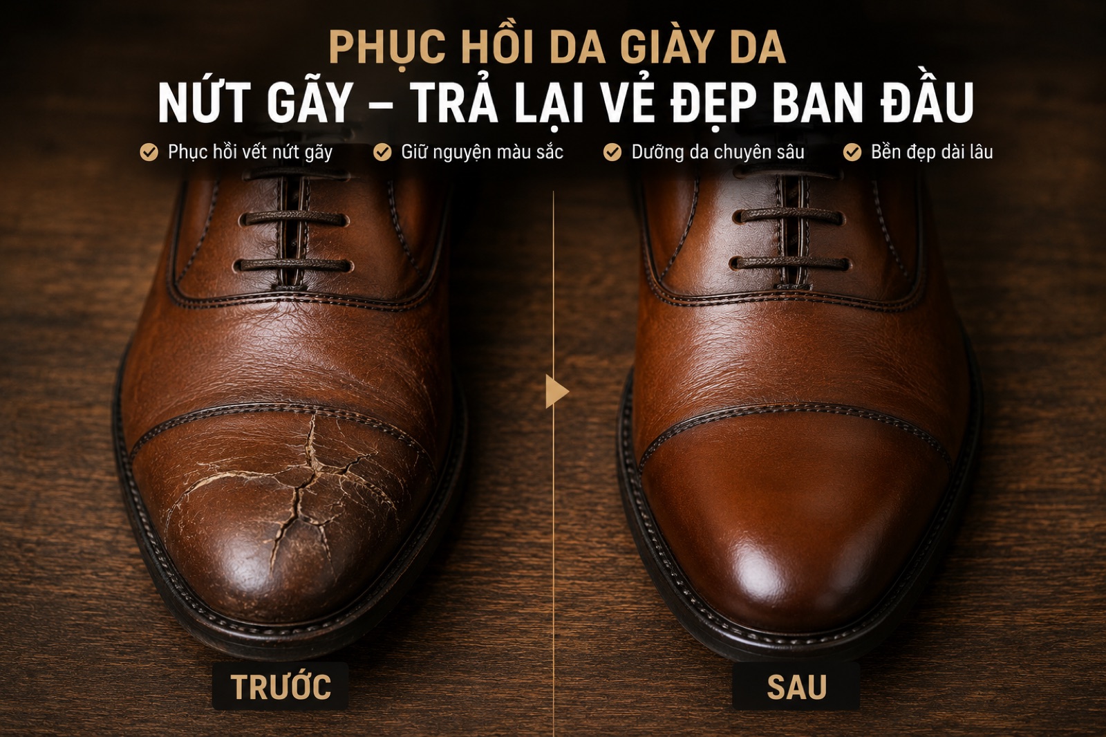 Giày da bị nứt có phục hồi được không?
