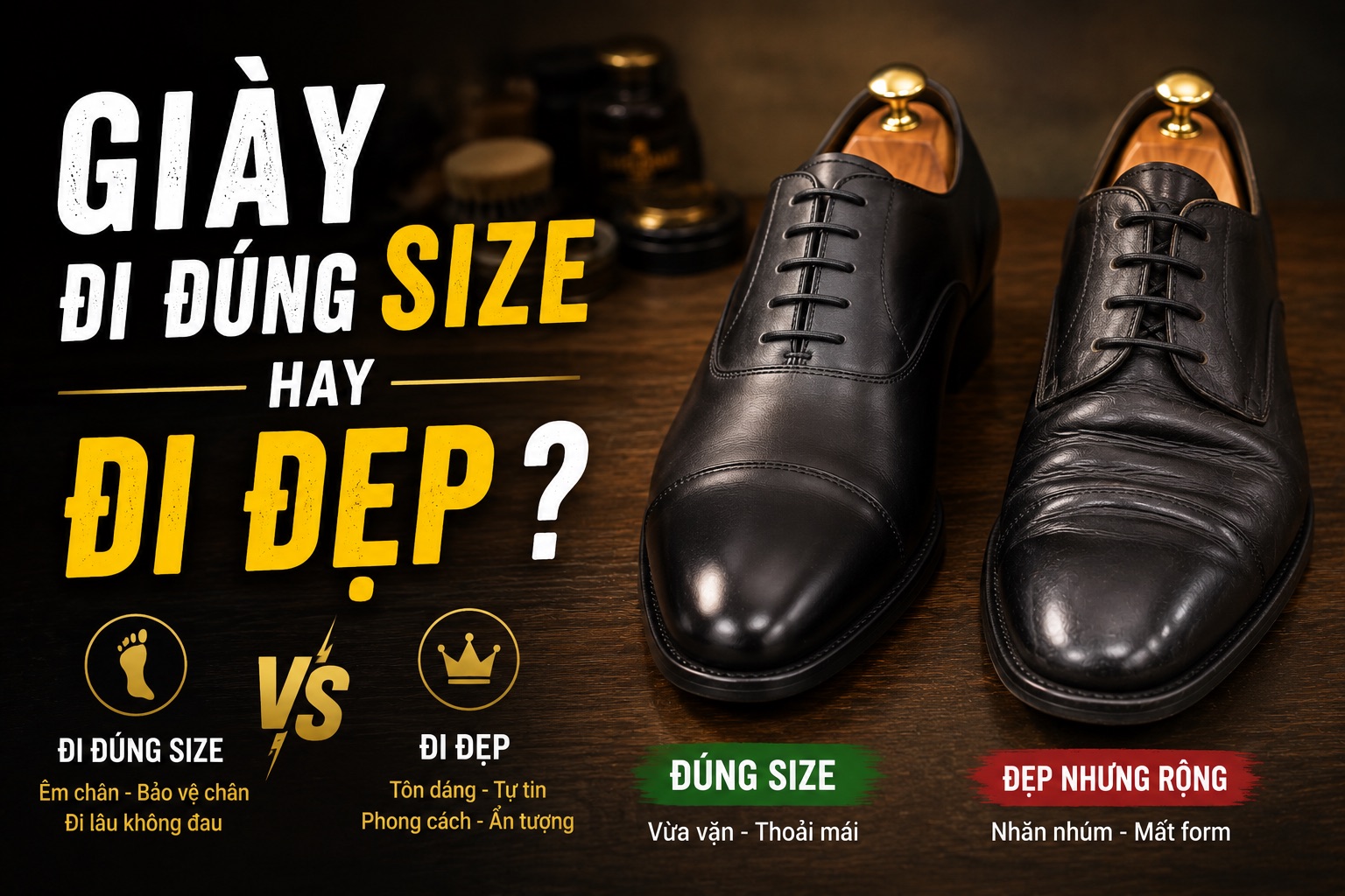 Giày đi đúng size hay đi đẹp — cái nào hơn?