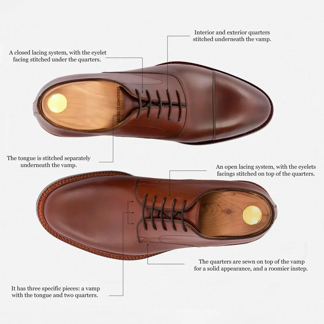 Giày Oxford và Derby khác nhau thế nào?